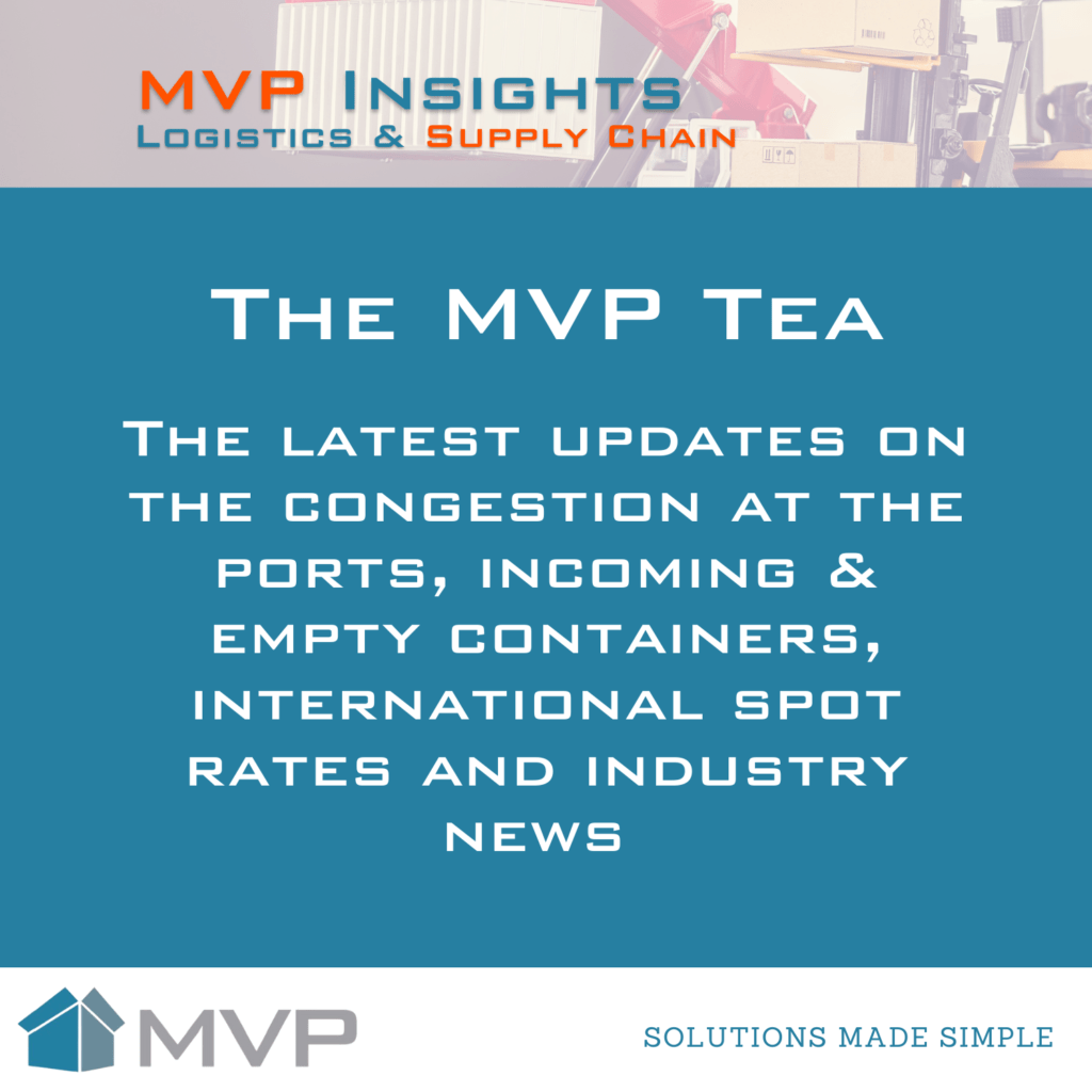 The latest updates on the congestion at the ports, incoming and empty containers, international spot rates and industry news.