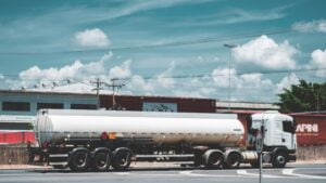 Tanker Truck transporting goods