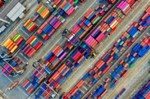 An image of cargo at a port