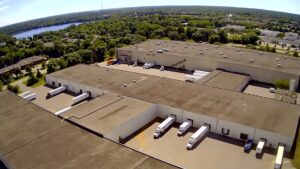 Get all your warehousing and distribution needs met at MVP Logistics' Minneapolis Fulfillment Warehouse and Distribution Center, as seen from above.