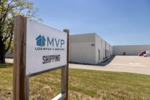 A photograph of the MVP Logistics warehouse dock with spacious loading bays and organized facilities, exemplifying the efficiency and professionalism of a trusted 3PL logistics company.